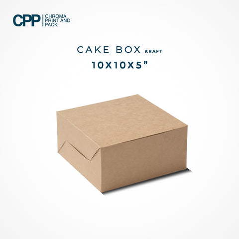 Kraft Cake Box - 10 x 10 x 5