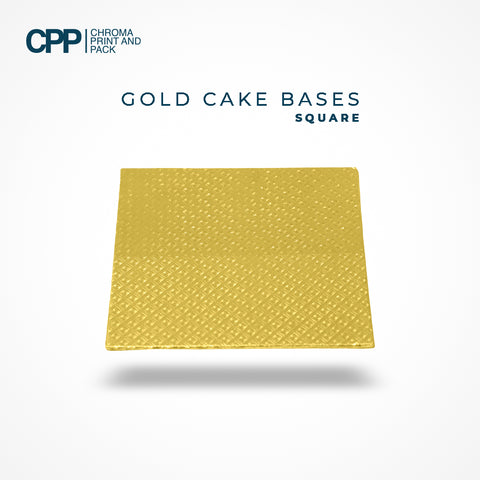 Square Gold Cake Bases