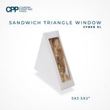 Sandwich Triangle Box With Window-White