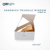 Sandwich Triangle Box With Window-White